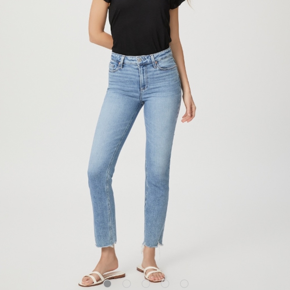 PAIGE Cindy Straight Leg Mel w Destroyed Hem Jeans - Size 26